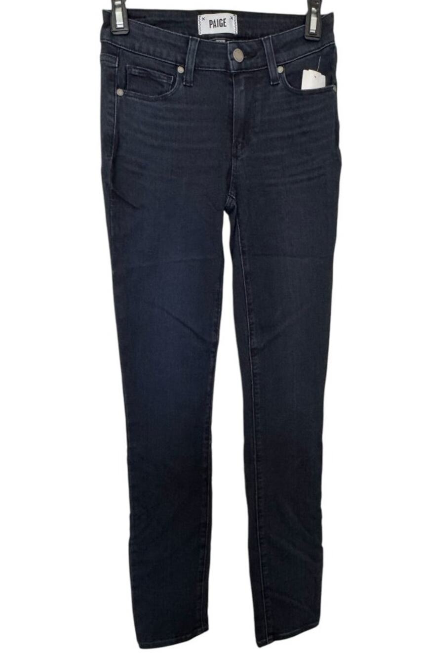 New PAIGE Women's Black Skyline Skinny Leg Jeans Size 24